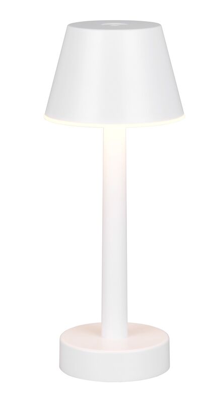 Trio RL Vidal LED pöytävalaisin mattavalkoinen ladattava